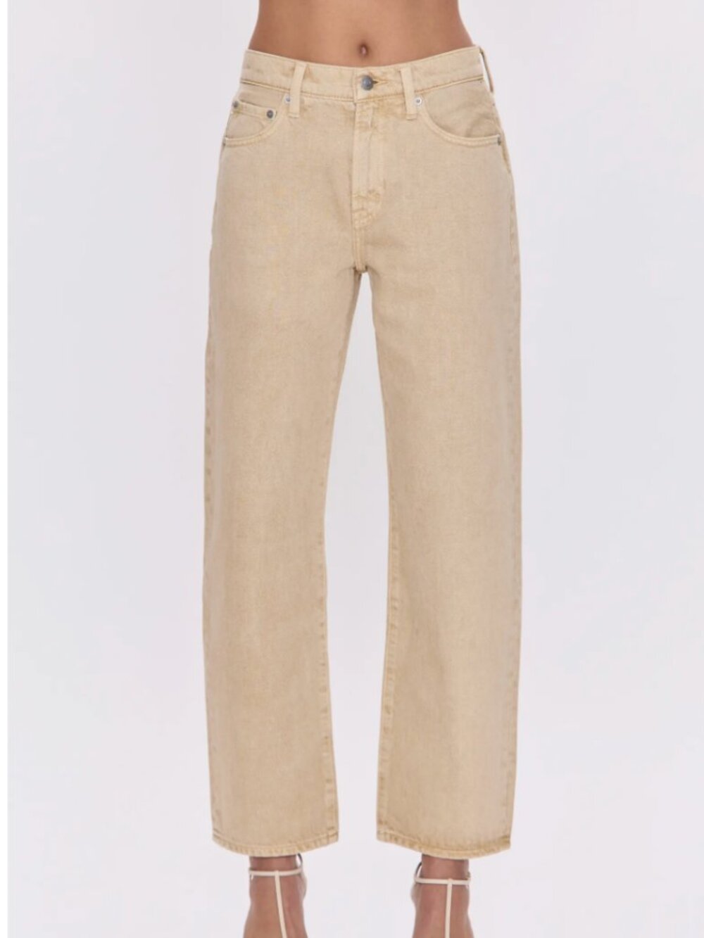 Pistola Lexi Mid Rise Bowed Straight Leg Jeans size 27